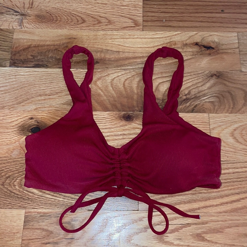 Zaful Burgundy Bikini Top